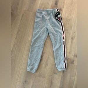 gucci sweatpants tiger grey embroidery children 12 women xs.